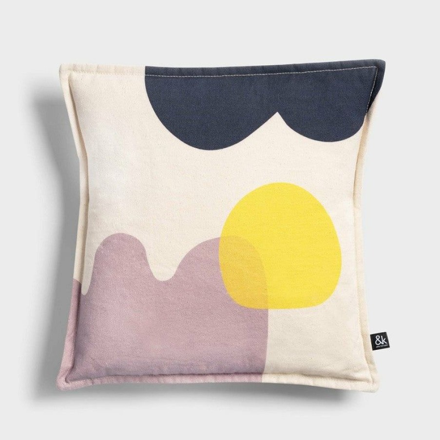 * Cushions & Throws | Top Selling Yellow Collage Square Cushion