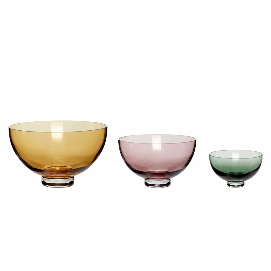 * Glasses | Quick Delivery Large Amber Glass Radient Bowl