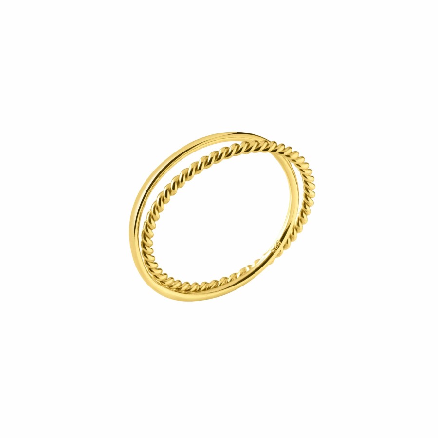 * Jewellery | New Threads Gold Plated Mix Double Ring