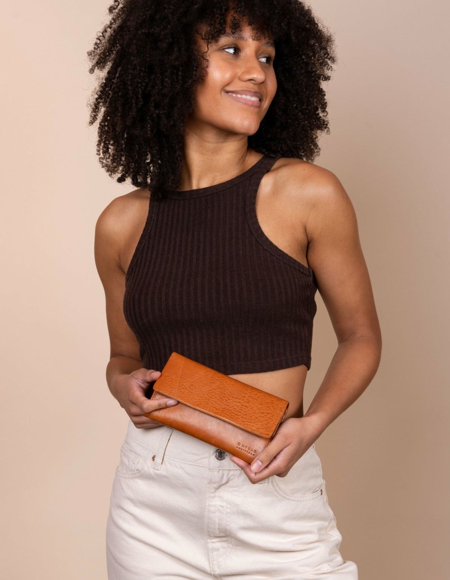 * Accessories | Original Pau'S Cognac Stromboli Leather Pouch Wallet