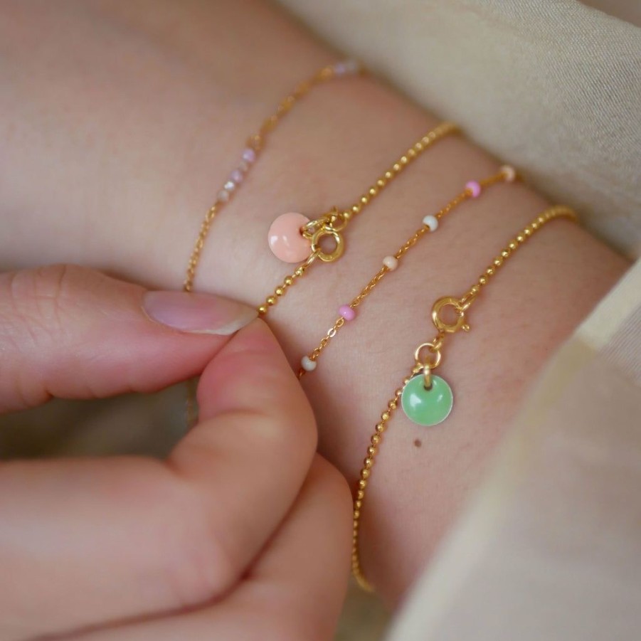 * Jewellery | Best-Selling Dusty Green Ball Chain Bracelet