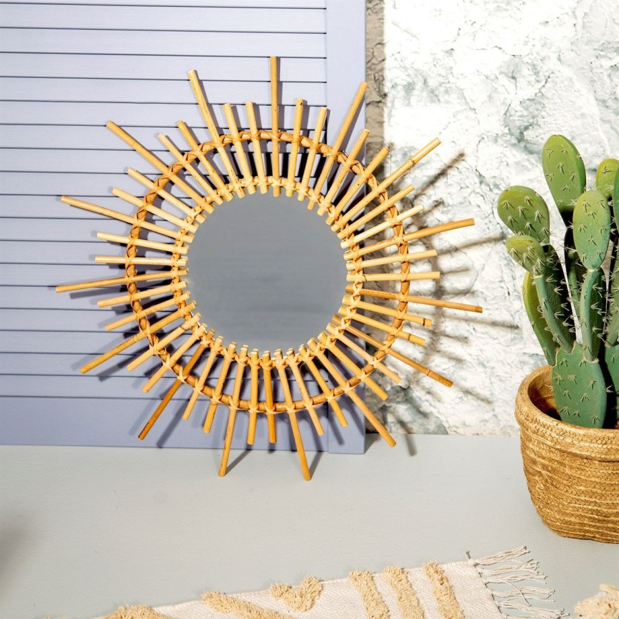 * Mirror | Large Choice Rattan Starburst Mirror