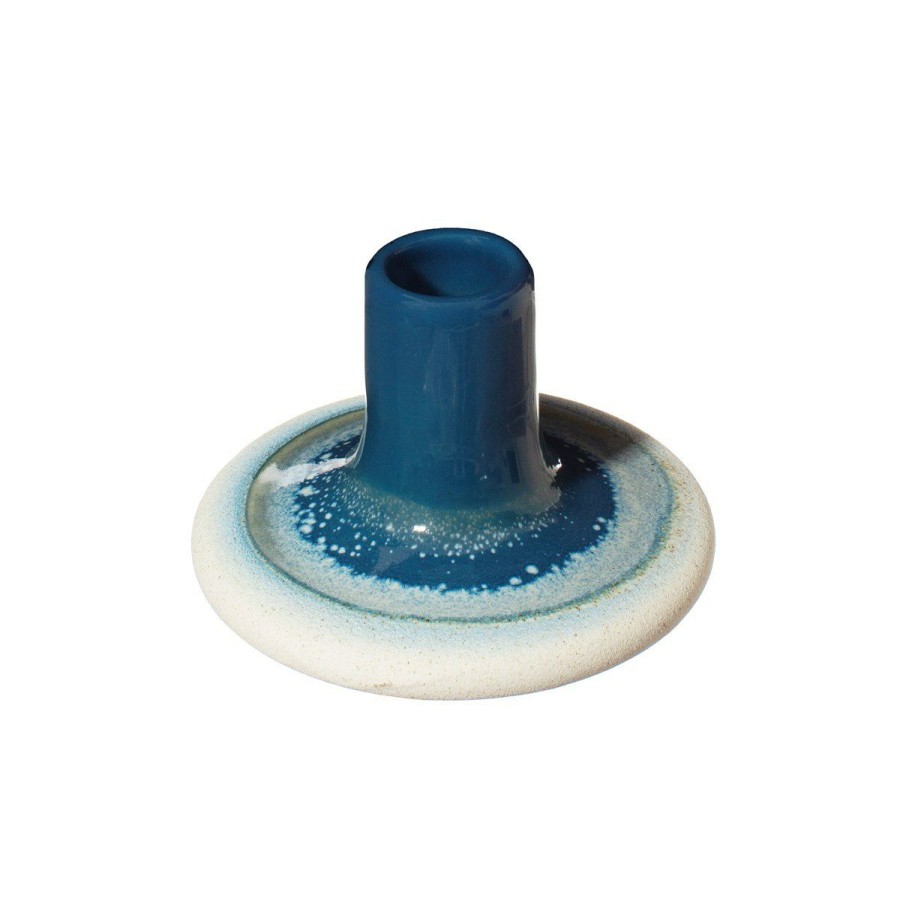 * Candle Holder | Quick Delivery Blue Mojave Glaze Candle Holder