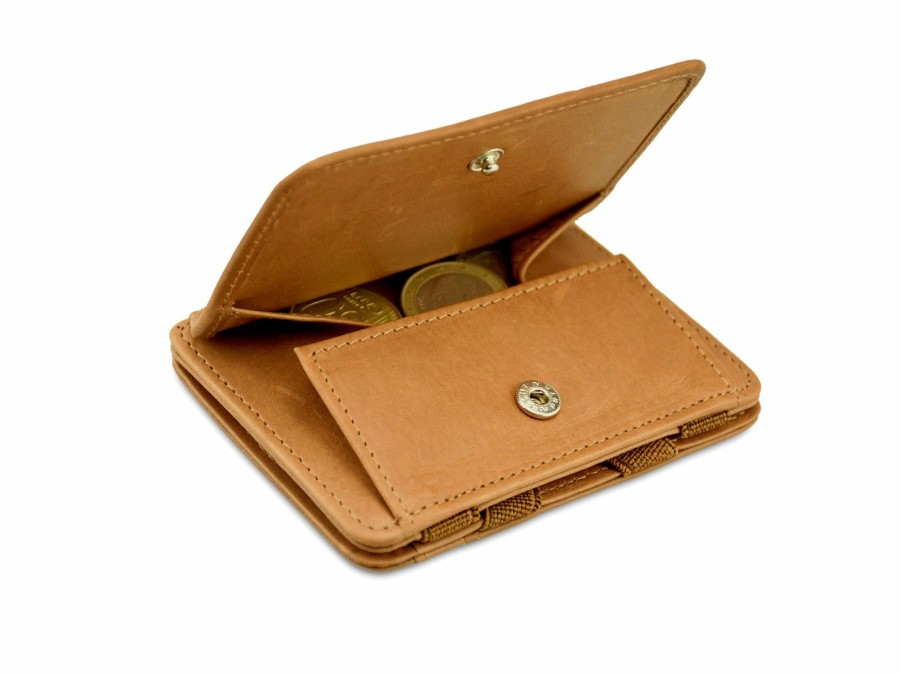 * Gents | Discount Store Cognac Magic Coin Rfid Wallet