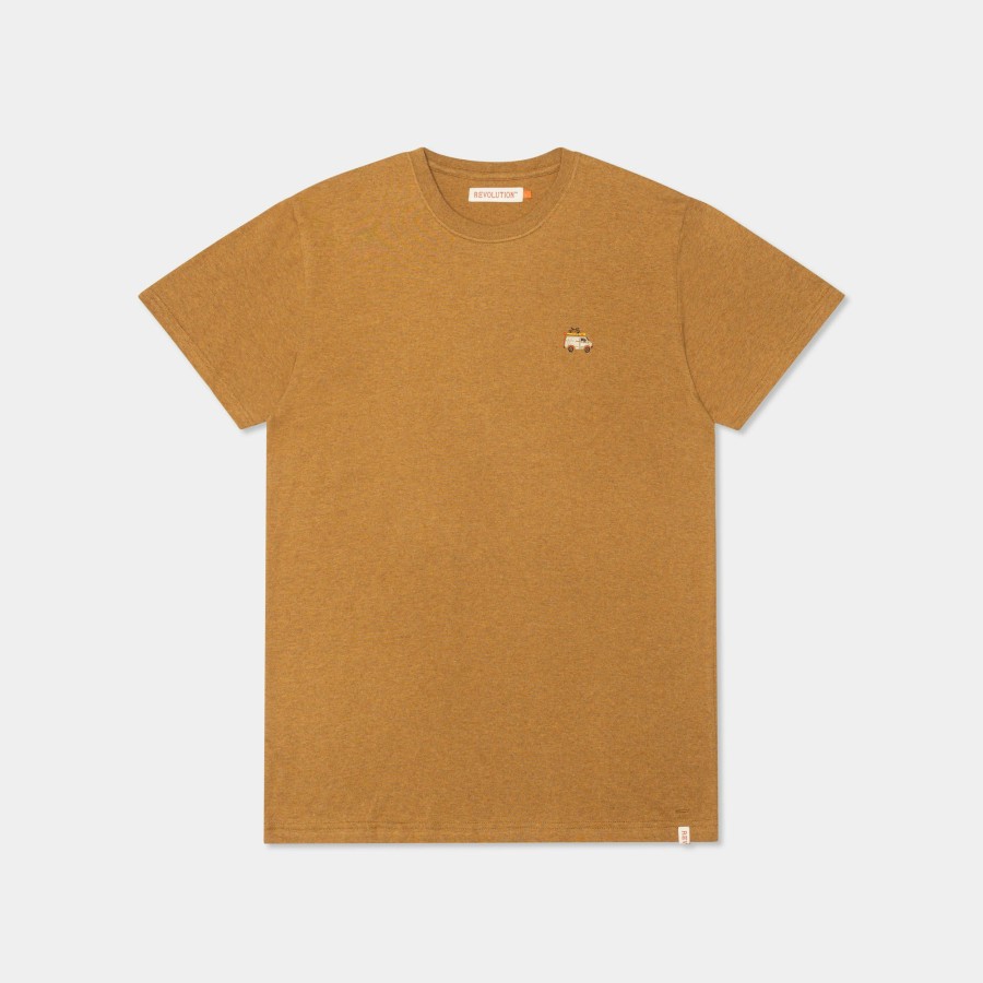 * Gents | Promotions Lightbrown-Mel Regular T-Shirt