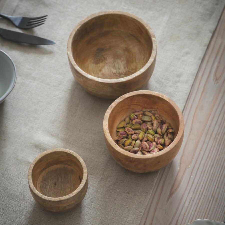 * Plates & Bowls | Less Expensive Midford Large Natural Mango Wood Bowl