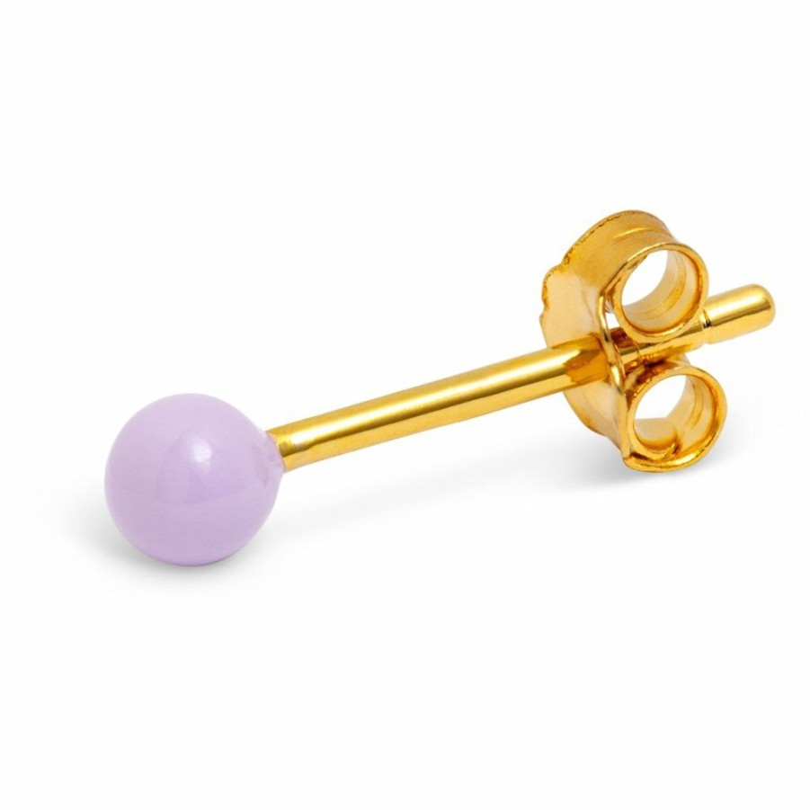 * Jewellery | Official Purple Enamel Ball Sterling Silver Ear Stud