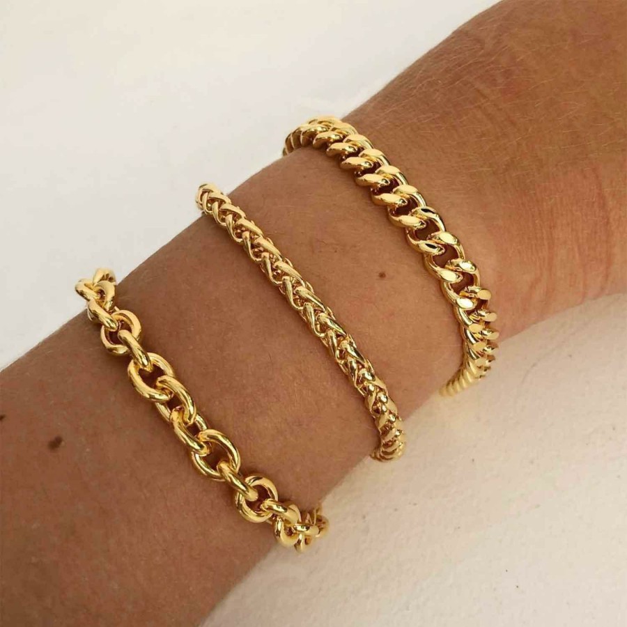 * Jewellery | Featured Gold Plated Chunky Chain Bracelet