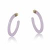 * Jewellery | Clearance Lilac Tiny Resin Hoop Earrings