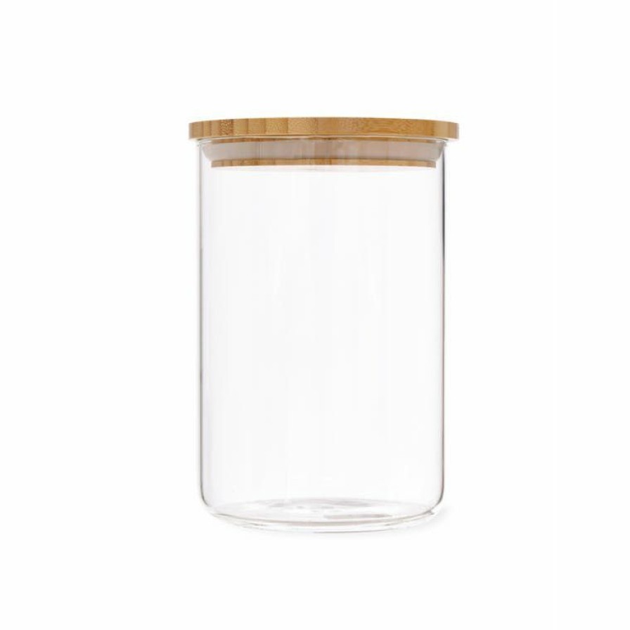 * Glasses | New Threads Audley Medium Bamboo Lid Glass Storage Jar