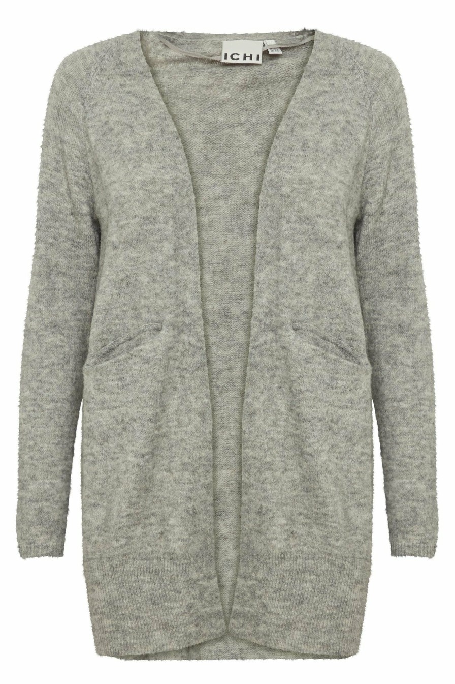 * Jumpers & Cardigans | Premium Ihkamara Grey Melange Cardigan