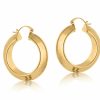 * Jewellery | Online Gold Plated Chunky Plated Brass Hoop Earring