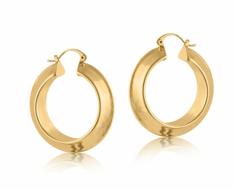 * Jewellery | Online Gold Plated Chunky Plated Brass Hoop Earring