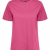 * T-Shirts & Blouses | Best-Selling Pcria Shocking Pink Solid T-Shirt