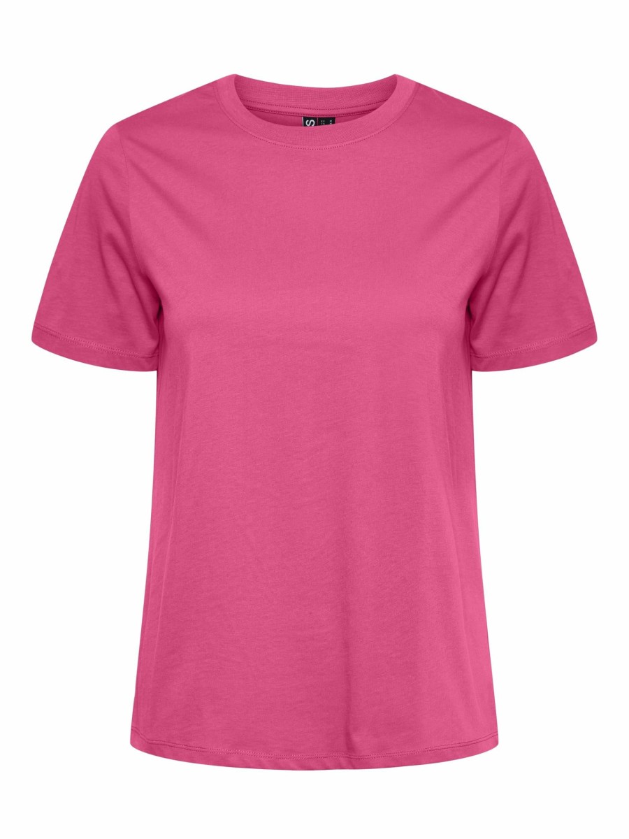 * T-Shirts & Blouses | Best-Selling Pcria Shocking Pink Solid T-Shirt