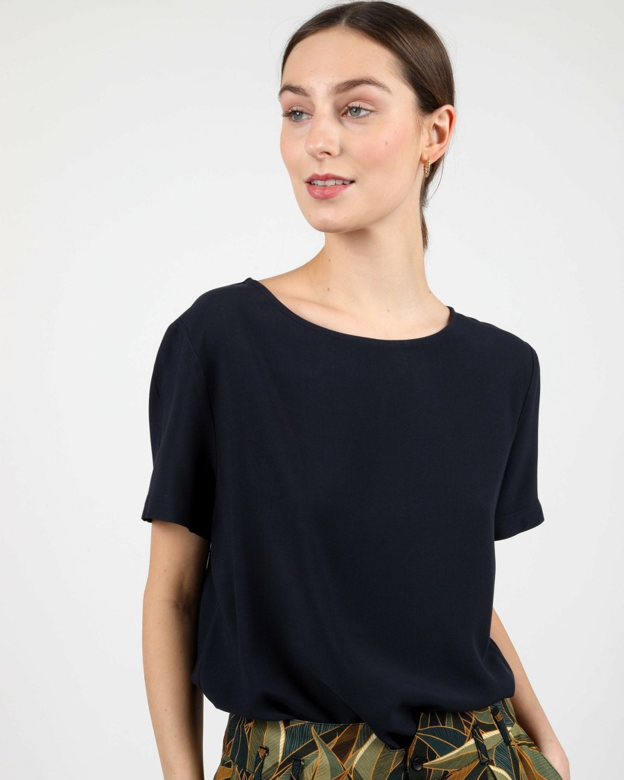 * T-Shirts & Blouses | New Arrivals Hella Navy Blue Blouse