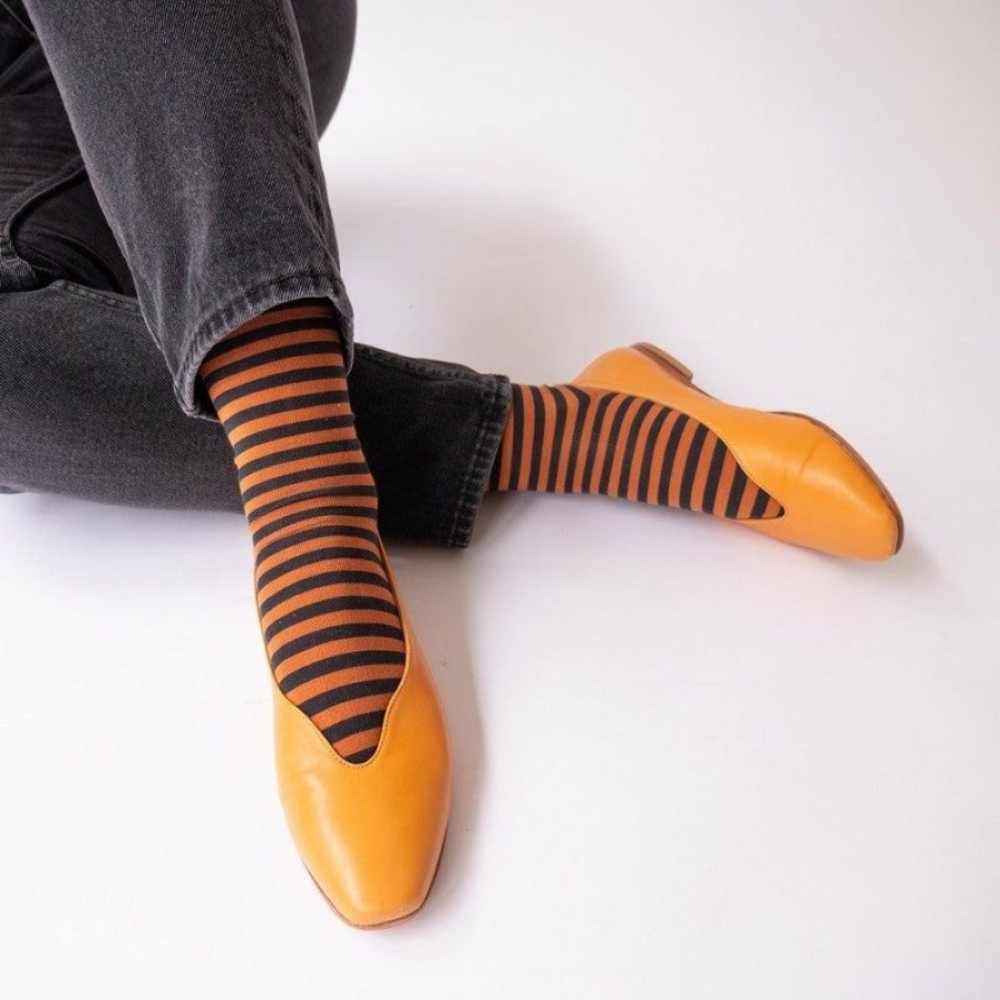 * Accessories | New Threads Rayure Caramel Socks