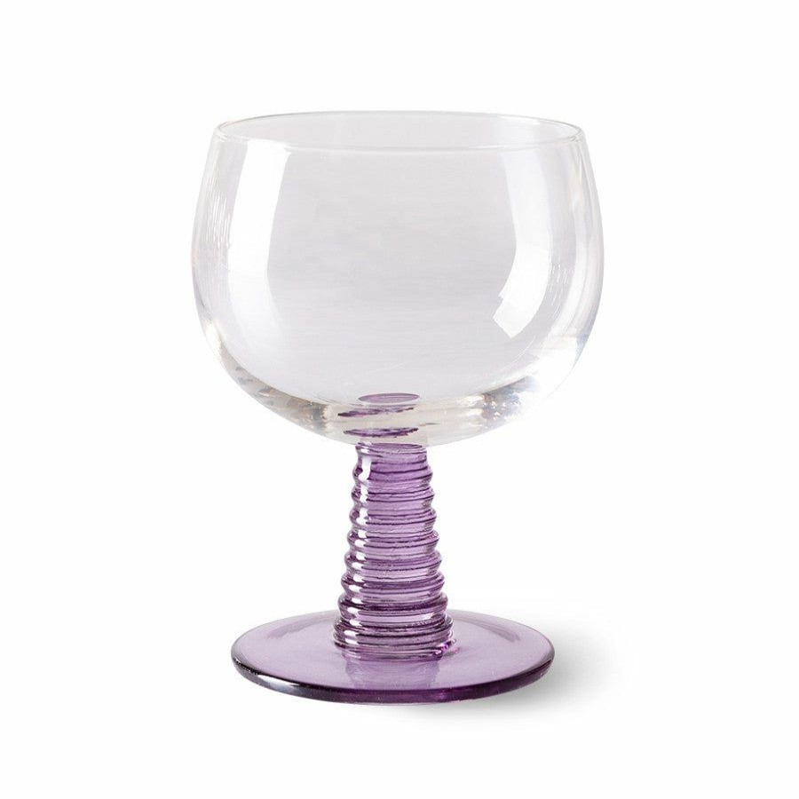 * Glasses | Popular Purple Swirl Low Wine Glass