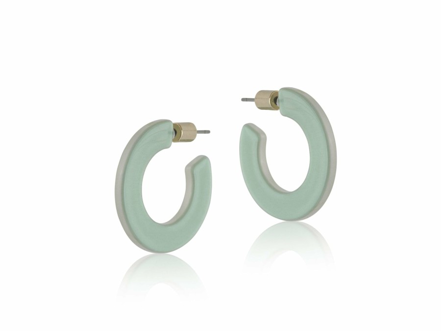 * Jewellery | Original Sage Resin Hoop Earrings