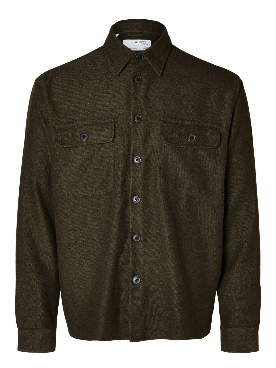 * Gents | Best Price Slhloosemason Forest Night Twill Over Shirt