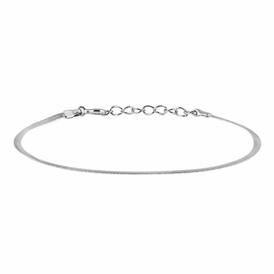 * Jewellery | Less Expensive Silver Flat Link Bracelet