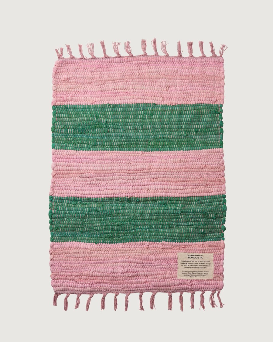 * Rugs & Doormats | Original Pink & Grass Chindi 45X60Cm Rug