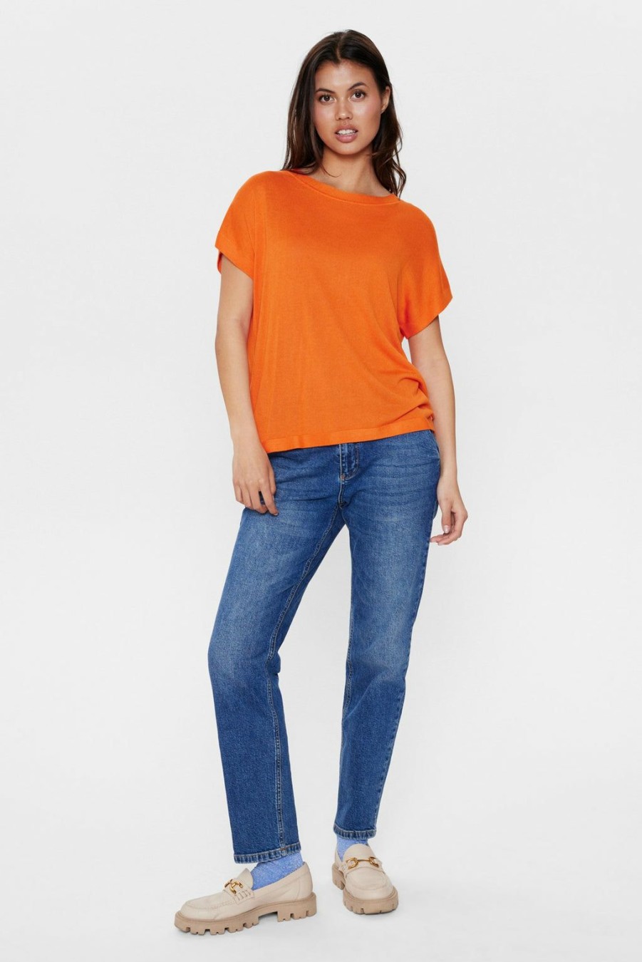 * Jumpers & Cardigans | Original Nudarlene Red Orange Jumper