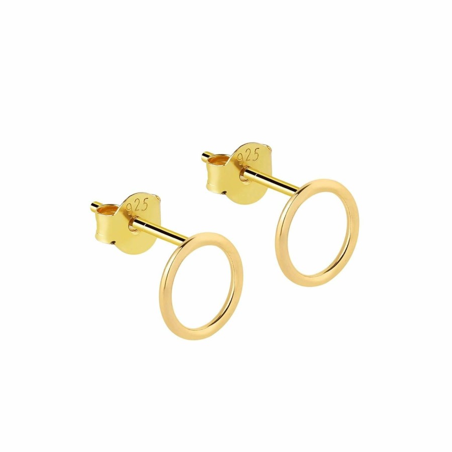 * Jewellery | Discount Store Gold Plated Circle Stud Earrings Earrings