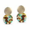 * Jewellery | Discount Online Blue Yellow Brown Two Tone Earrings