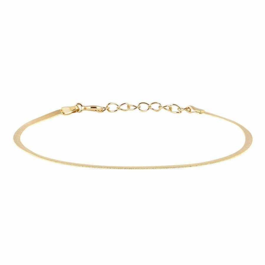 * Jewellery | Shop Gold Plated Flat Link Bracelet