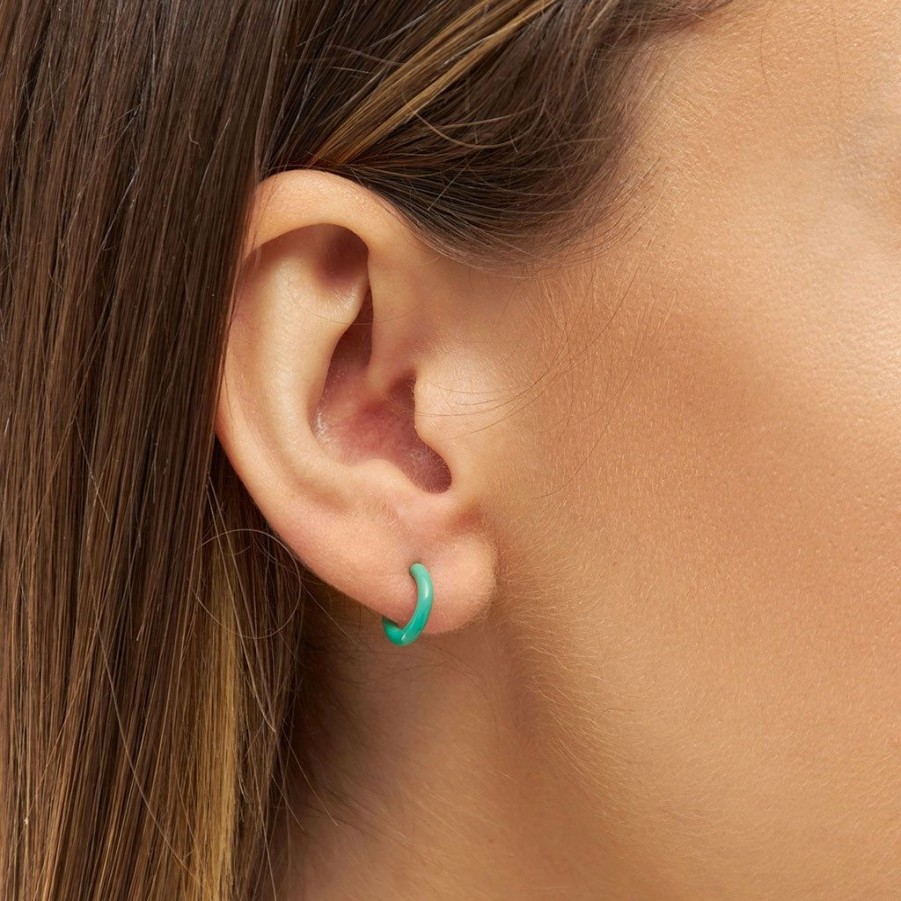 * Jewellery | Quick Delivery Light Green Color Hoop Earring