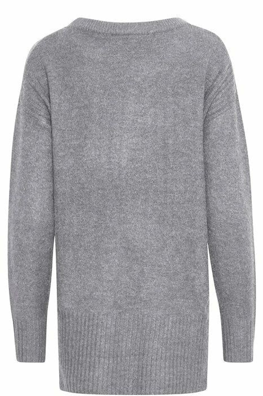 * Jumpers & Cardigans | Top Selling Ihkamara Grey Melange Long Jumper