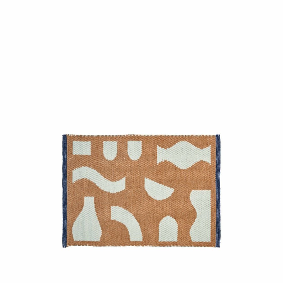 * Rugs & Doormats | New Threads Ceres Nut Brown Off White Door Mat