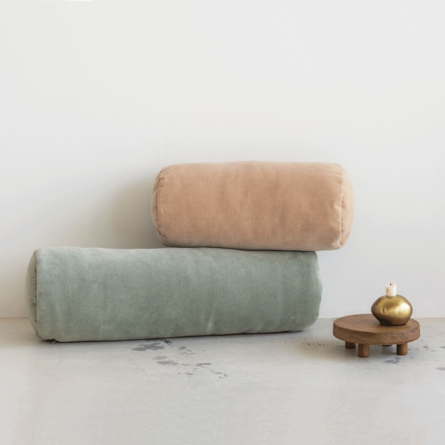 * Cushions & Throws | Exquisite Gifts Almond Buff Cilinder Cushion