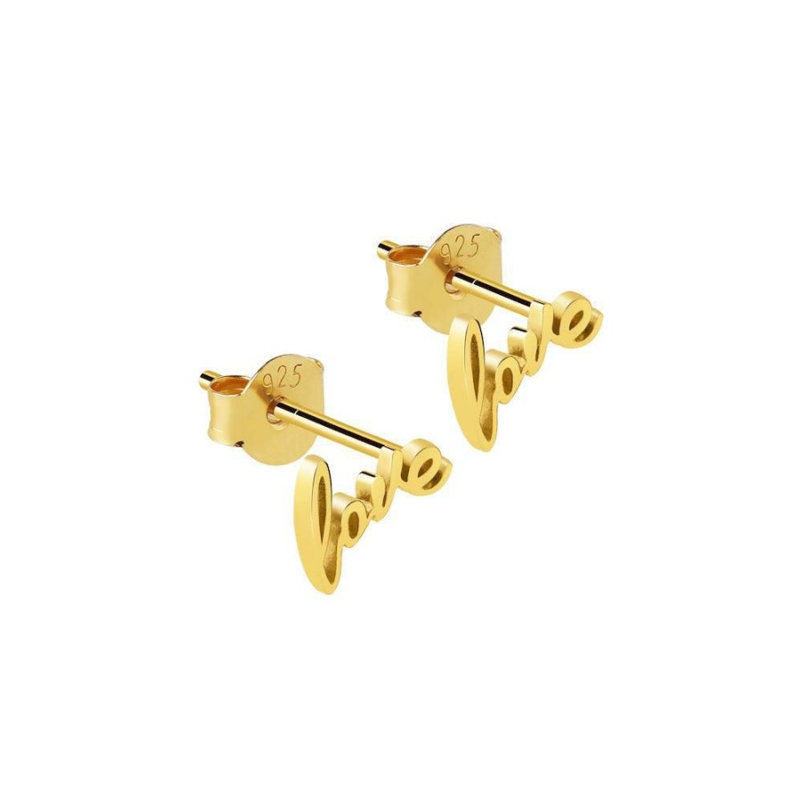 * Jewellery | Quick Delivery Gold Plated Love Stud Earrings