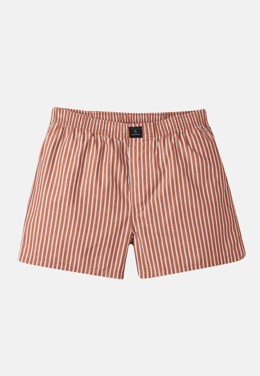 * Gents | High Quality Amargo Dark Summer Orange Stripes Boxershorts