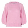 * Jumpers & Cardigans | Best Sellers Slflouvilja Moonlite Mauve 3/4 Knit O-Neck Jumper