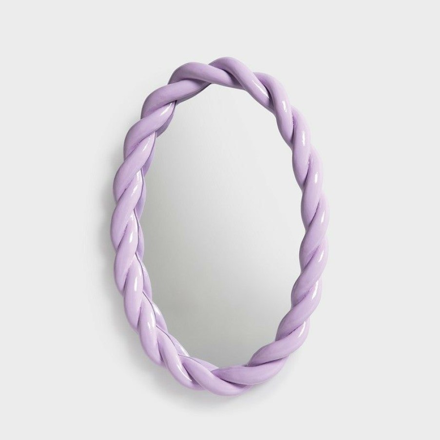 * Mirror | Discount Store Lilac Braid Oval Mirror