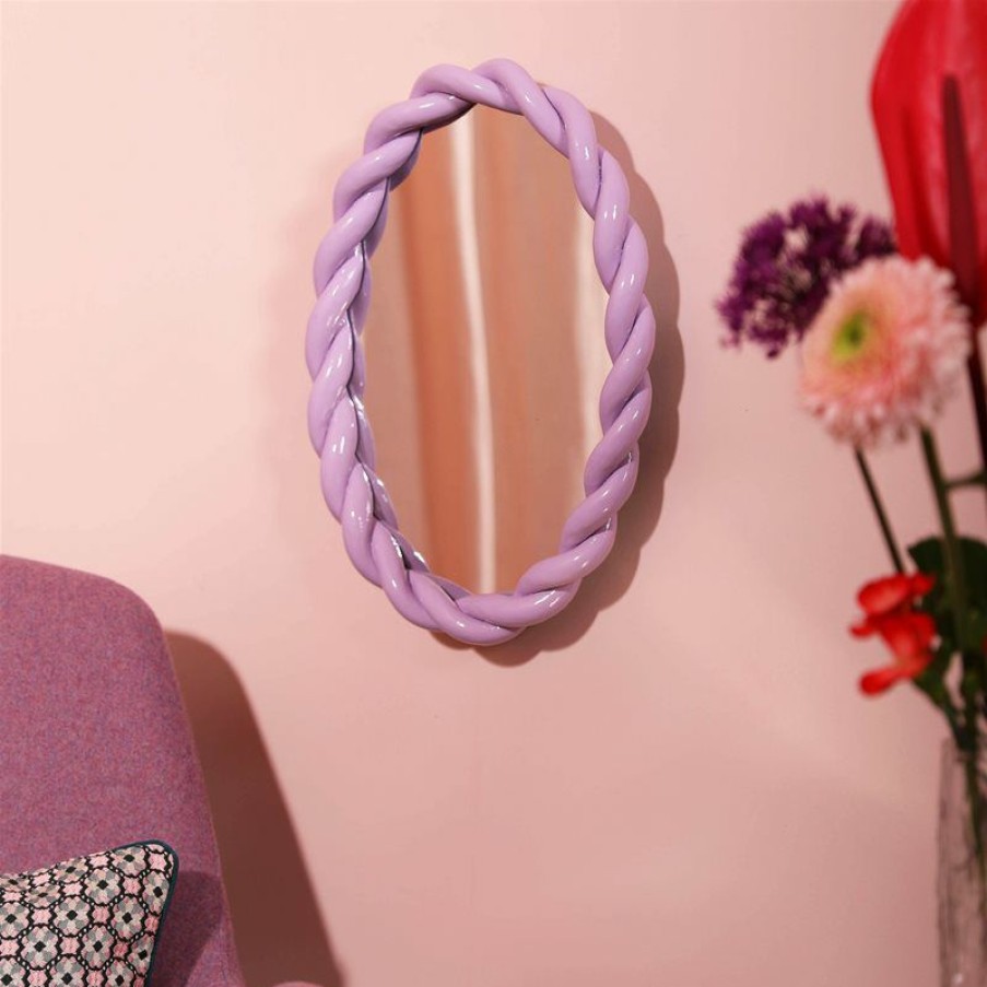 * Mirror | Discount Store Lilac Braid Oval Mirror