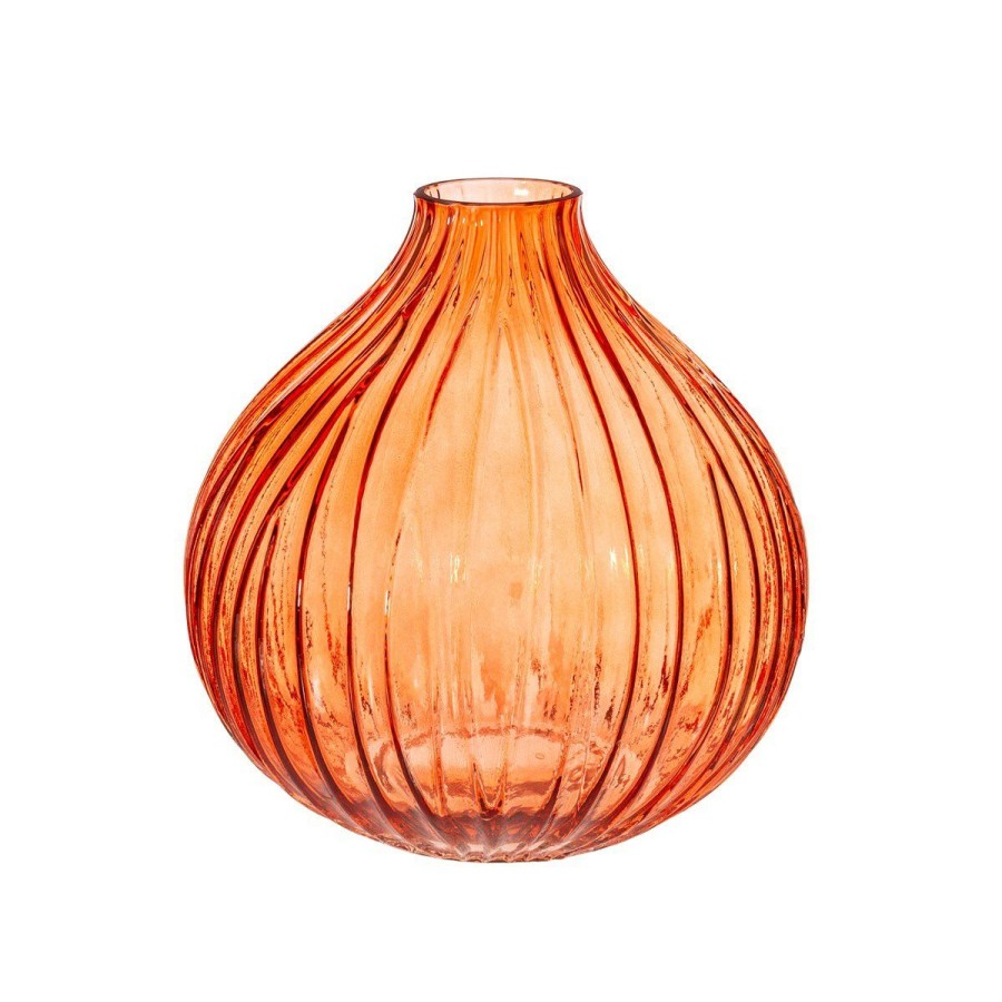 * Vases | Shop Amber Round Fluted Glass Vase