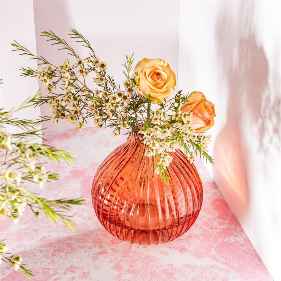 * Vases | Shop Amber Round Fluted Glass Vase