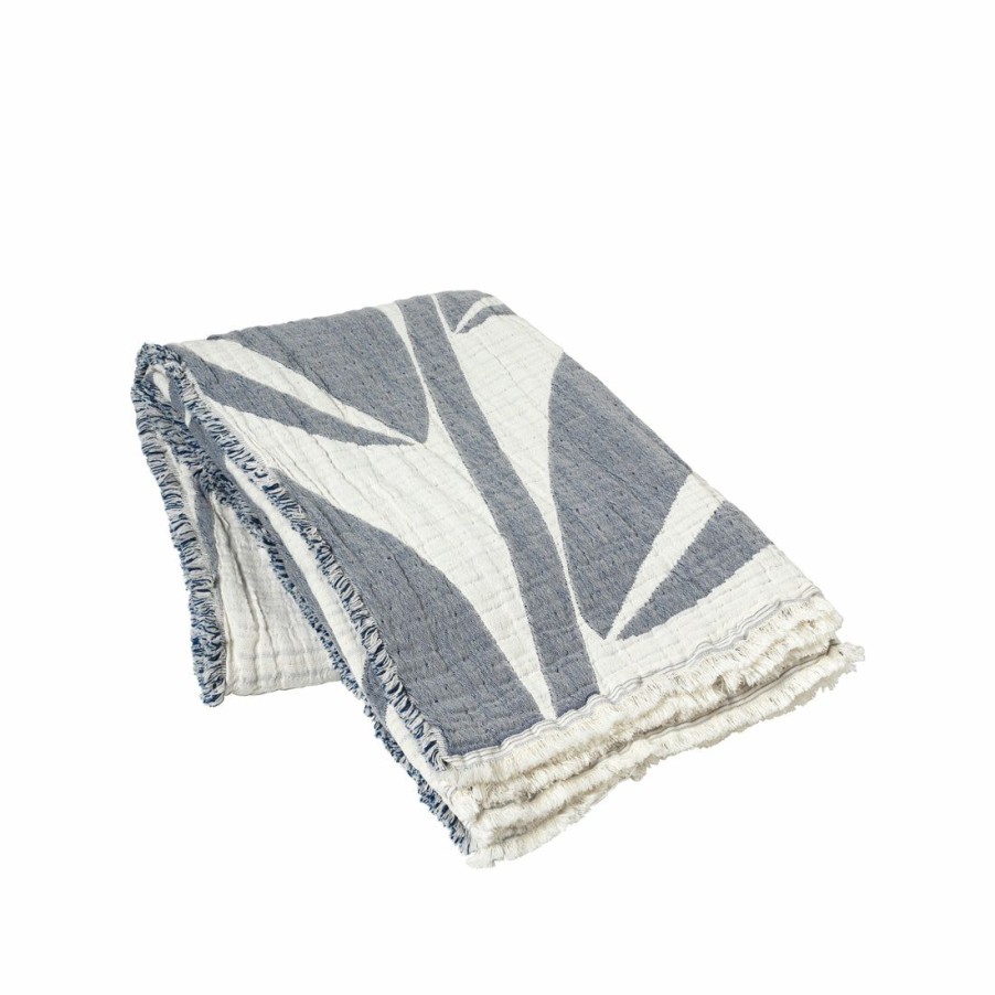 * Cushions & Throws | Featured Barley Maritime Blue Throw