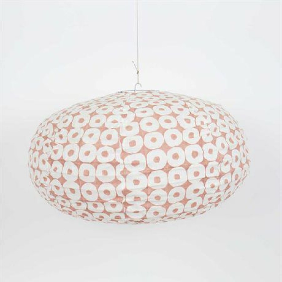 * Lighting | Promotions Pink Fritter Oval Lampshade