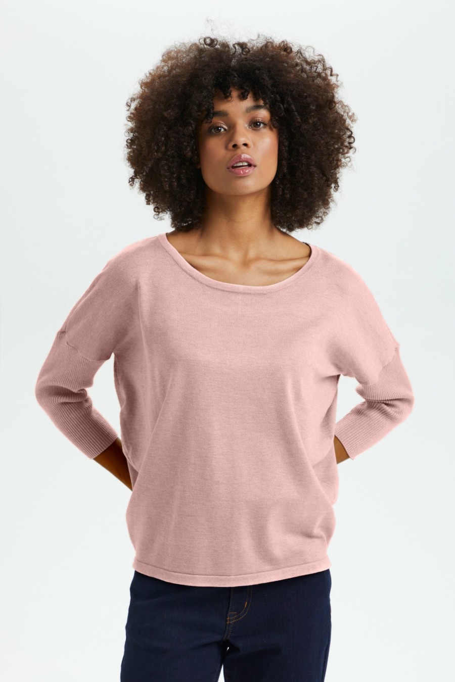 * Jumpers & Cardigans | Crazy Deals Milasz Ash Rose R-Neck Jumper