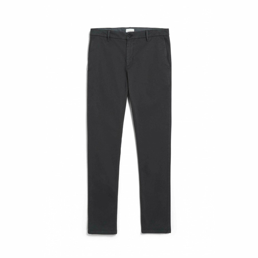 * Gents | Online 34 Aato Slim Acid Black Organic Cotton Mix Chino