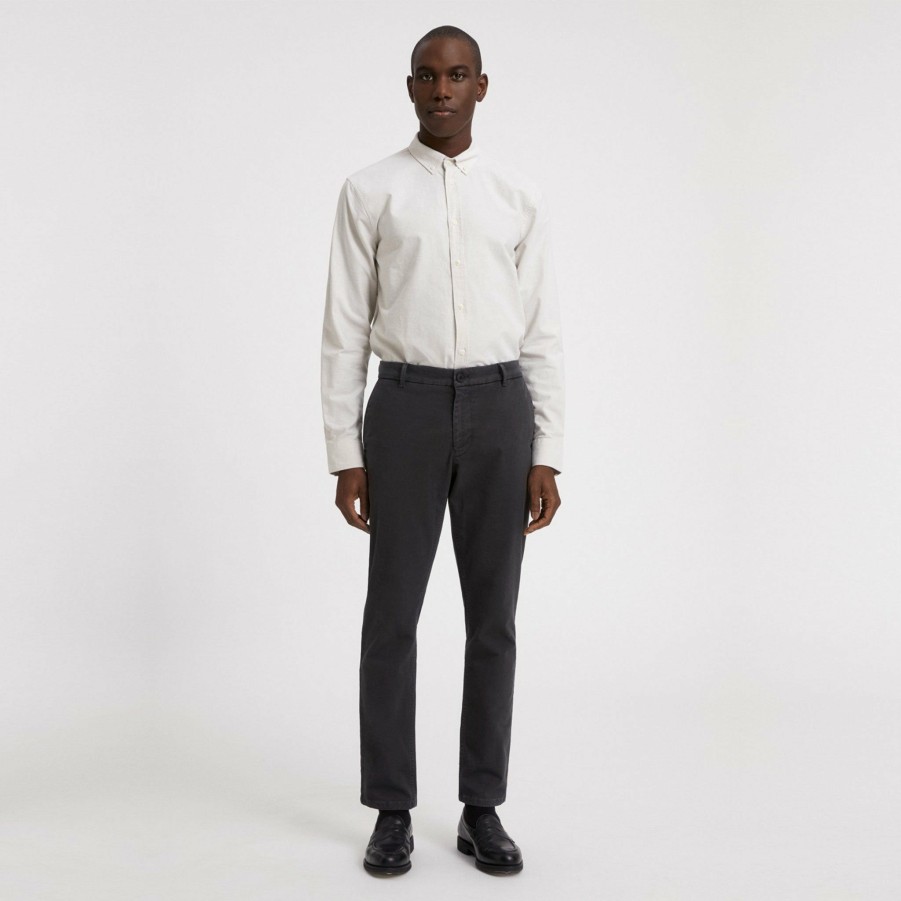 * Gents | Online 34 Aato Slim Acid Black Organic Cotton Mix Chino