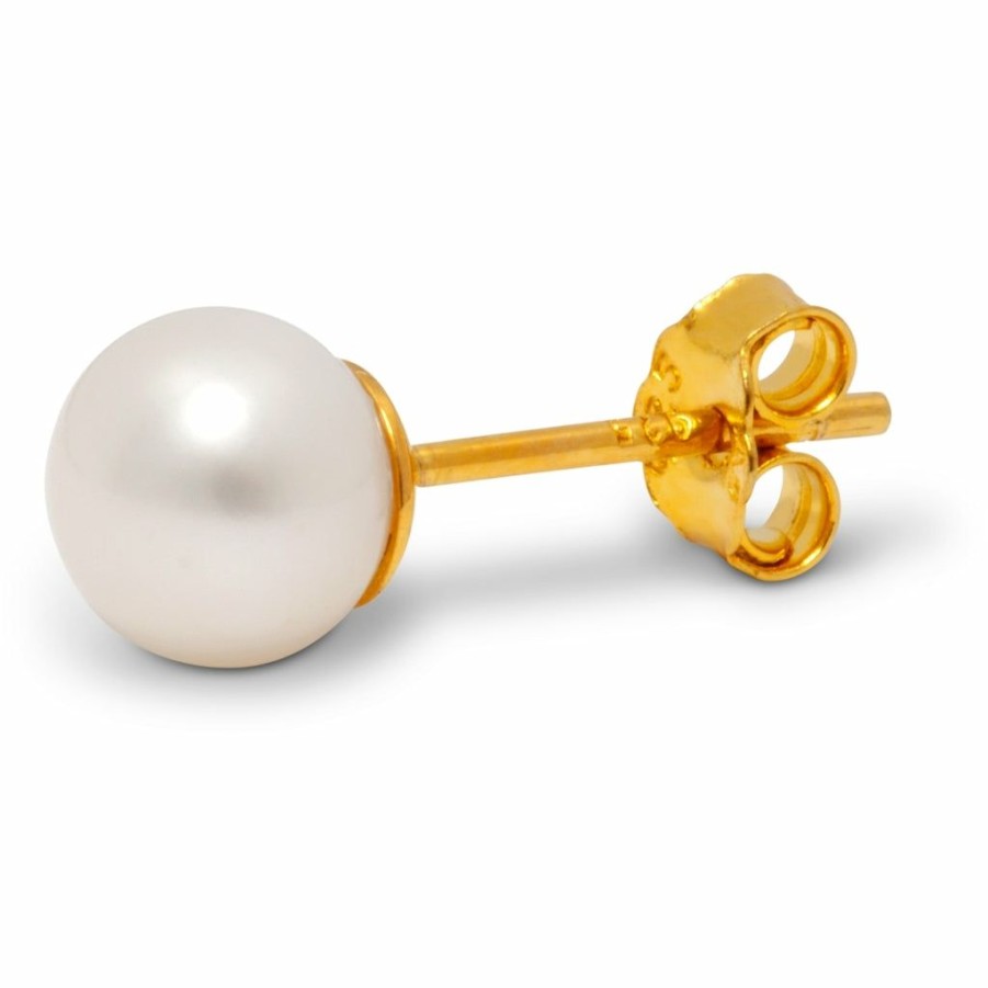 * Jewellery | Outlet Sale Gold Plated Ball Pearl Earring