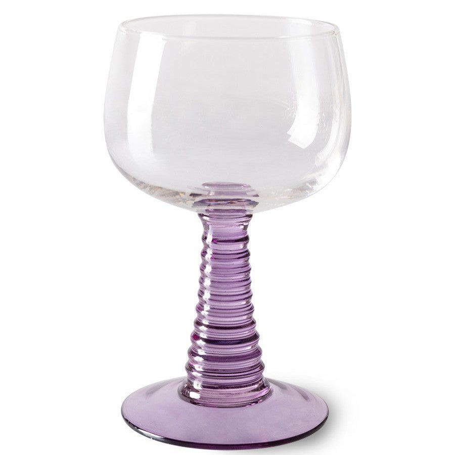 * Glasses | Promotions Purple Swirl High Wine Glass