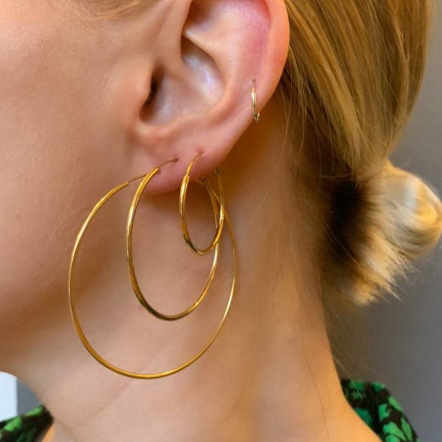 * Jewellery | Best Sellers Gold Plated Hoop Earrings