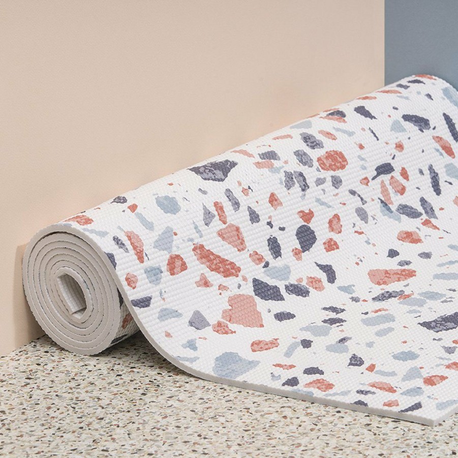 * Bath & Beauty | Top Selling Terrazzo White Yoga Mat